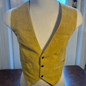 Women’s leather Yellow Vest